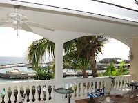 Uitzicht terras beachhouse